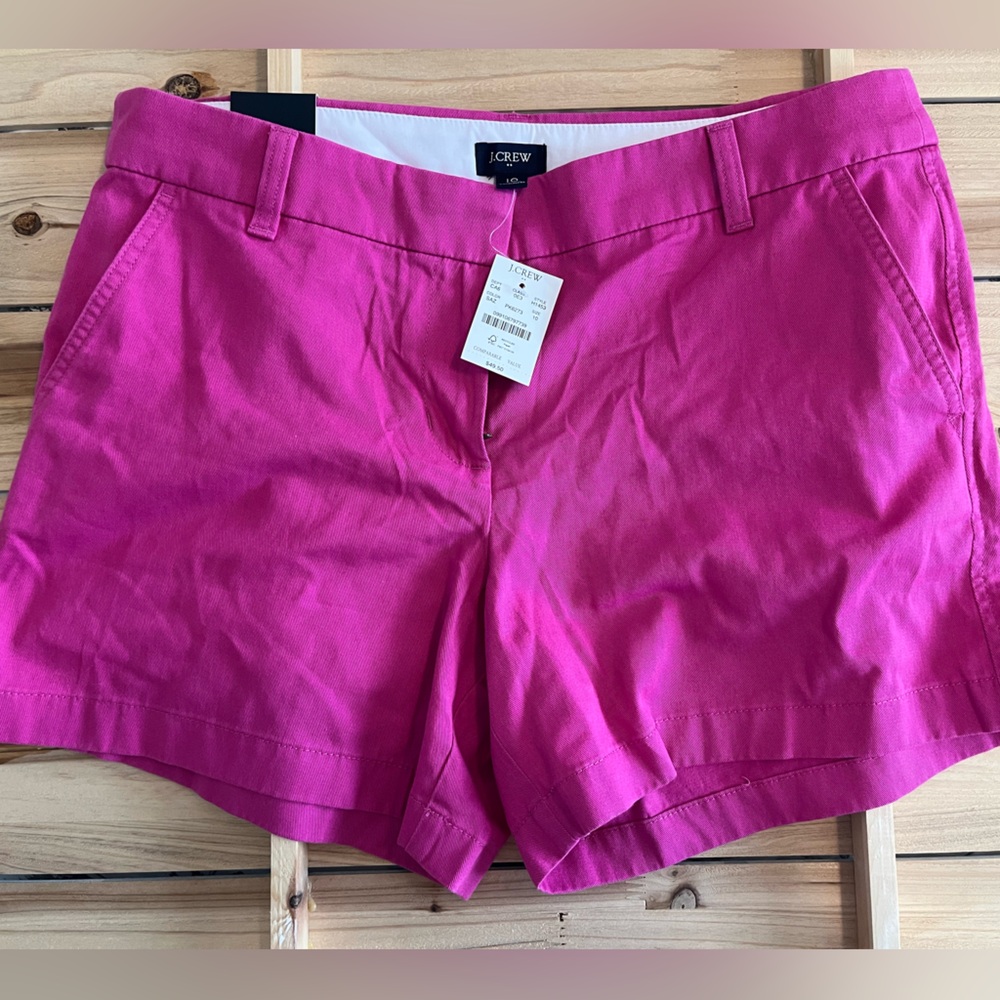 J. Crew Factory Pink Bermuda Shorts Cotton Blend